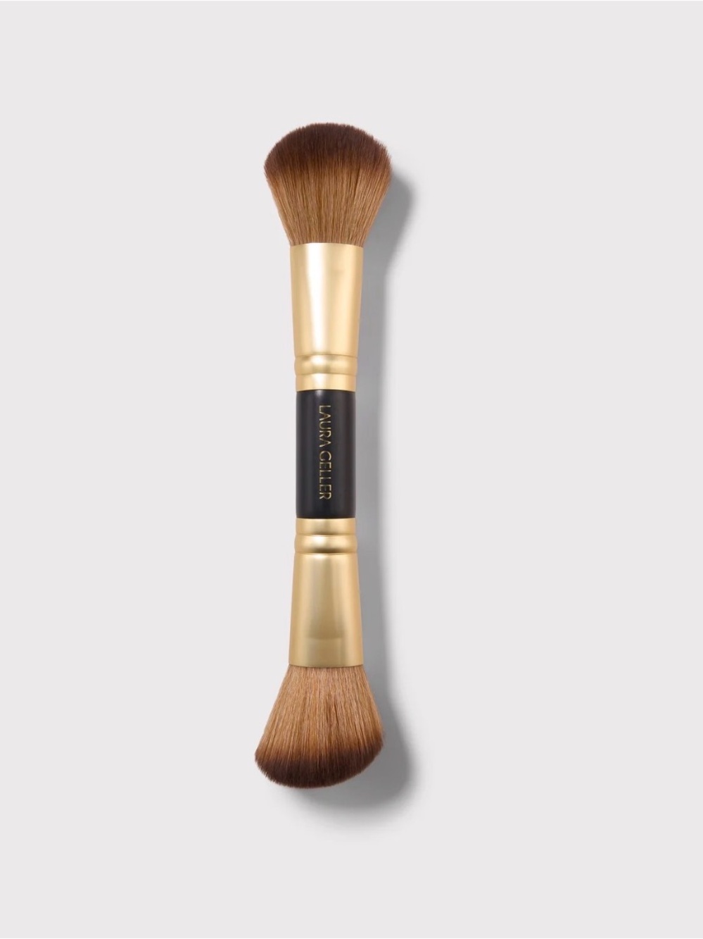 Laura Geller Dual-Ended Powder & Contour Brush in Gold and Brown